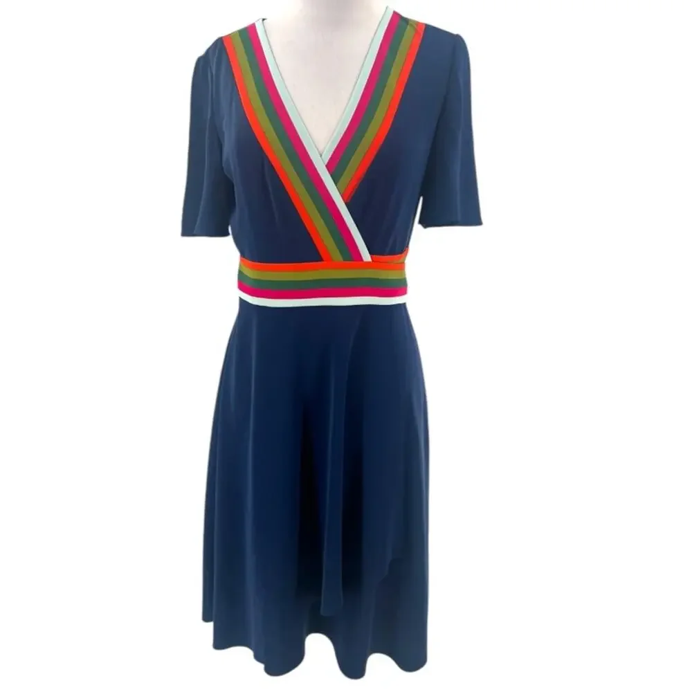 Tory Burch Peggy colorful wrap dress sz 0
